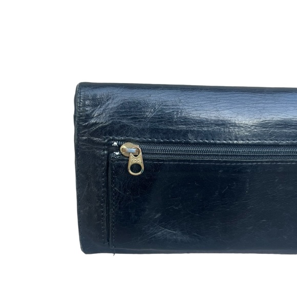 Vintage Coach Water Buffalo Combination Wallet Checkbook Black Leather 4859 Used - Picture 5 of 13